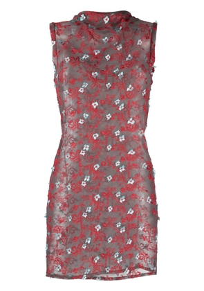 Ottolinger embroidered-detail lace minidress - Grey