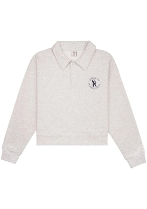 Sporty & Rich S&R cotton polo top - Grey