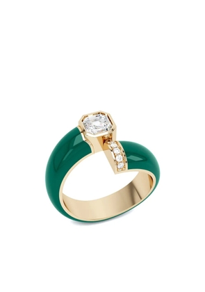 LOEV 18kt recycled yellow gold Toi Et Moi diamond ring - Green