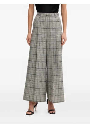 TWINSET check palazzo pants - Grey
