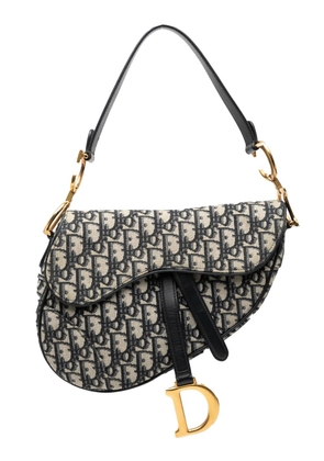 Christian Dior Pre-Owned 2019 Oblique Canvas Saddle Bag shoulder bag - Neutrals