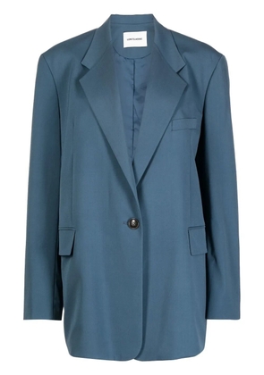 Low Classic oversized padded shoulder single-breasted blazer - Blue