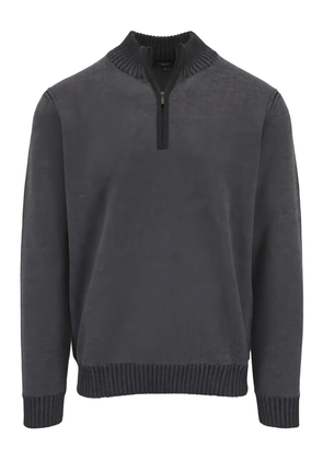 Kinross Cashmere half-zip mock-neck sweater - Grey