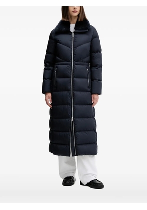 Moose Knuckles fur-trim longline jacket - Blue