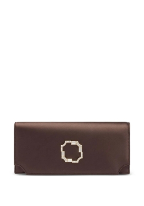 Malone Souliers Vivien jewel clutch bag - Brown
