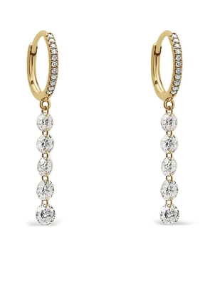 Jewels Aficionado diamond-line hoop earrings - Gold