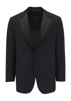 Kiton satin-trim blazer - Black