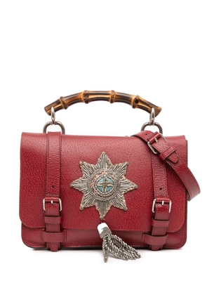 Gucci Pre-Owned 2016-2025 Leather Bamboo Convertible Top Handle Bag satchel - Red
