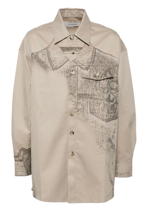 Feng Chen Wang Trompe Loeil shirt - Neutrals