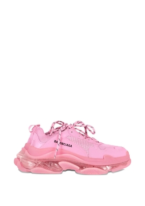 Balenciaga Pre-Owned triple S clear-sole sneakers - Pink