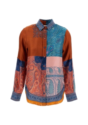 Pierre-Louis Mascia printed buttoned shirt - Brown