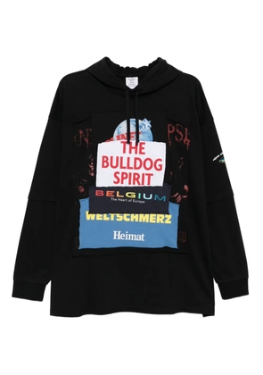 VETEMENTS patchwork hoodie - Black