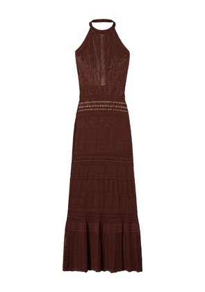 TWINSET crochet-knit dress - Brown