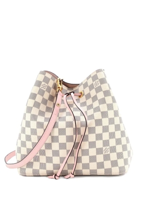 Louis Vuitton Pre-Owned NeoNoe Handbag Damier with Leather MM bucket bag - White