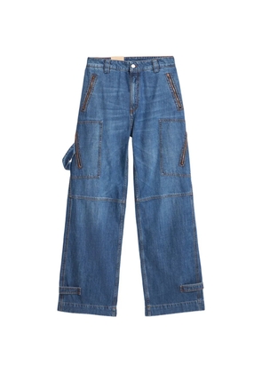 Fortela Juniaj wide-leg cargo jeans - Blue