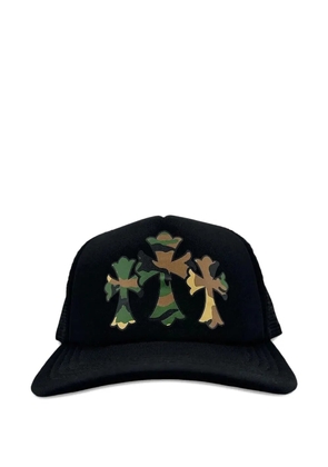 Chrome Hearts triple cross trucker-graphic cap - Black