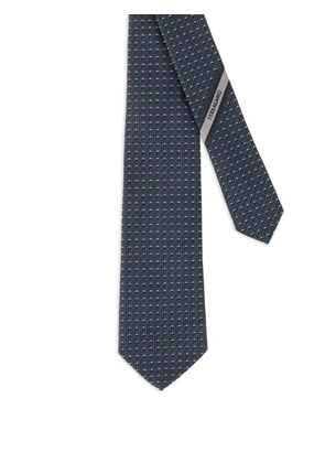 Ferragamo patterned-jacquard tie - Blue