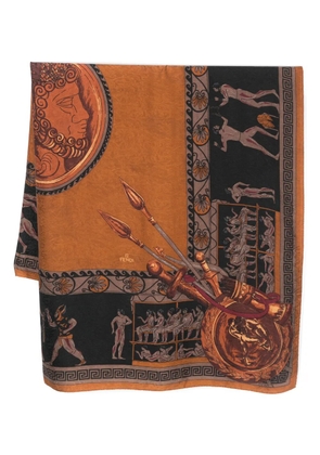 Fendi Pre-Owned 1990s Greek Jacquard scarf - Brown