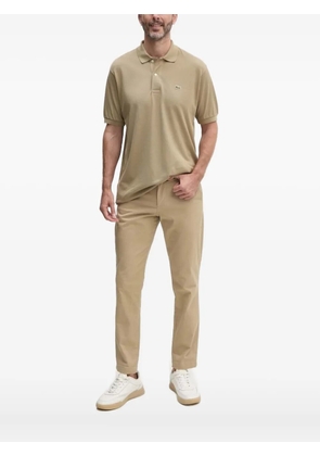 Lacoste logo-embroidered polo shirt - Neutrals