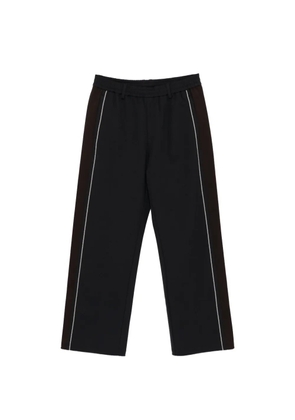 CROQUIS straight knitted casual trousers - Black