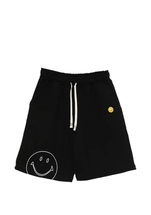 Joshua Sanders x Smiley logo-detail track shorts - Black