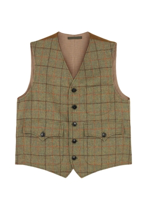 Fortela Dean check-pattern vest - Green