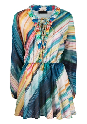 Alanui Daylight Mirage-print minidress - Blue