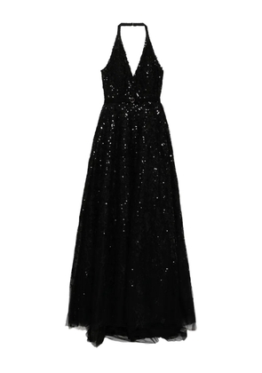 Saiid Kobeisy embroidered long dress - Black