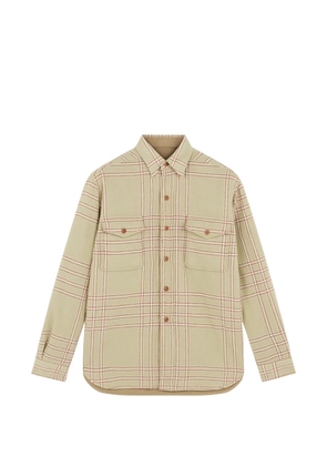 Fortela patch-pockets checked overshirt - Green