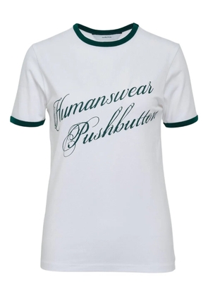 pushBUTTON logo-print T-shirt - White