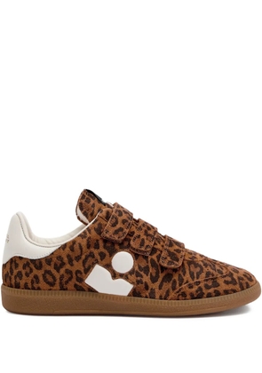 MARANT ÉTOILE Beth leopard-print sneakers - Brown