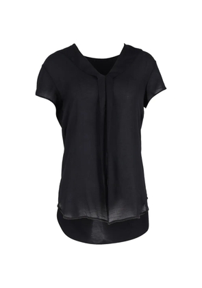 Lanvin Pre-Owned V-neck short-sleeve blouse - Black