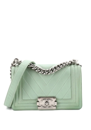 CHANEL Pre-Owned Boy Flap Bag Chevron Calfskin Small crossbody bag - Green