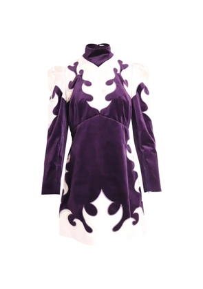 ZIMMERMANN Ladybeetle velvet-detail mini dress - Purple