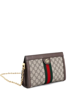Gucci Pre-Owned Ophidia Chain Shoulder Bag GG Coated Canvas Small crossbody bag - Brown
