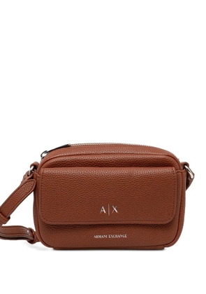 Armani Exchange logo-detail cross body bag - Brown