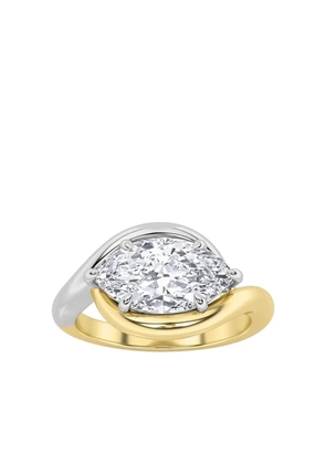 Tilla 14K gold diamond twisted ring