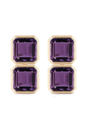 Goshwara 18K yellow gold Two Row Manhattan amethyst earrings