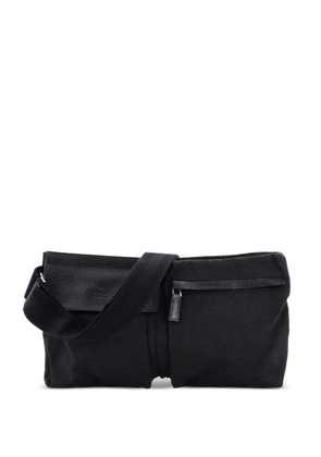 Gucci Pre-Owned Vintage Double GG Canvas with Leather belt bag - Black