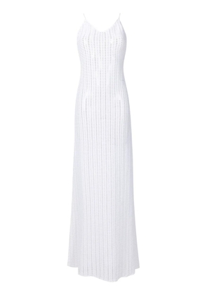 Amir Slama open-knit maxi dress - White