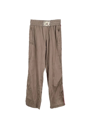 Dolce & Gabbana Pre-Owned logo-waistband trousers - Neutrals