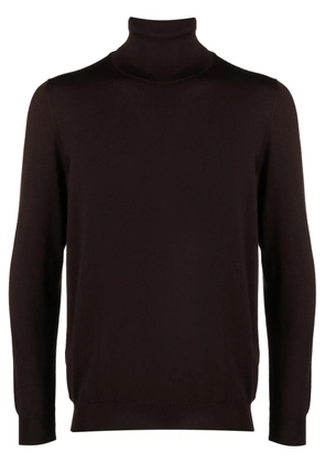 Kiton roll-neck fine-knit jumper - Brown