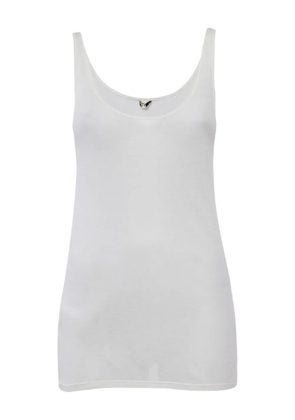 Saint Laurent Pre-Owned ribbed tank top - White