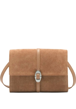 Coccinelle Dorian suede crossbody bag - Neutrals