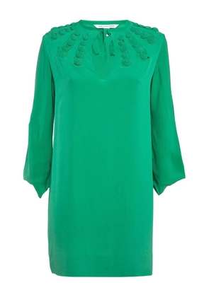 Diane Von Furstenberg Vintage 2023 silk rosette mini dress - Green