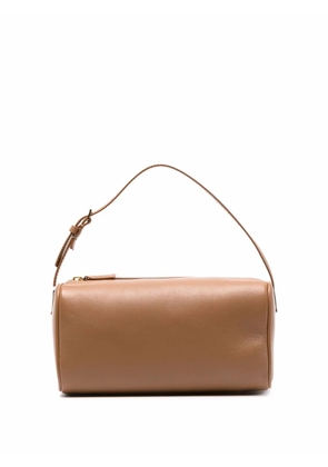 The Row zip-up leather tote bag - Brown