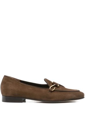Edhen Milano metal-buckle leather loafers - Brown