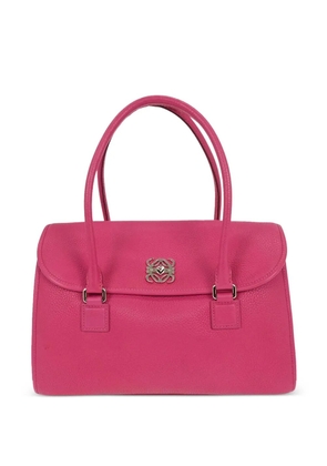 Loewe Pre-Owned 2011 logo-plaque tote bag - Pink
