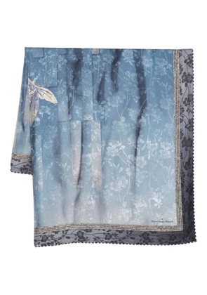 Pierre-Louis Mascia Cialda floral-print scarf - Blue