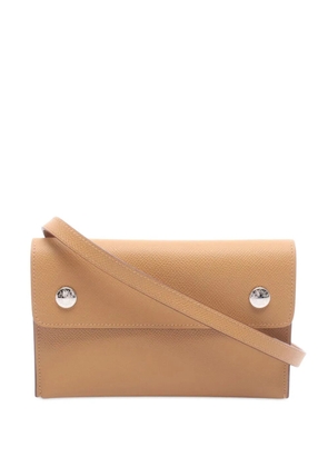 Hermès Pre-Owned 2025 Epsom Hermesnap Wallet On Strap crossbody bag - Brown